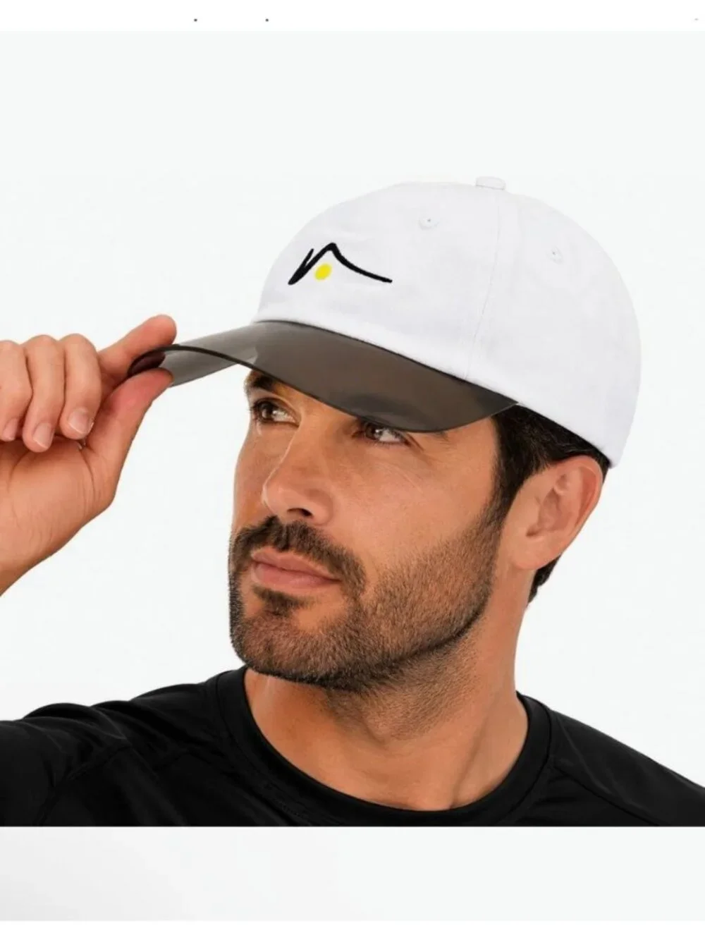 Visto Sports White Visor Hat With Transparent UV Brim Unisex OS